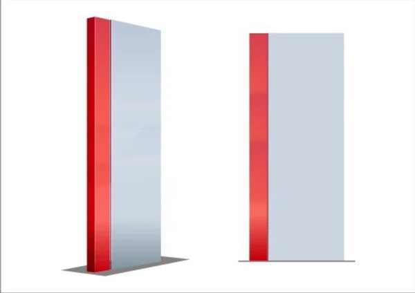 Illustration: a pylon sign from the side and front